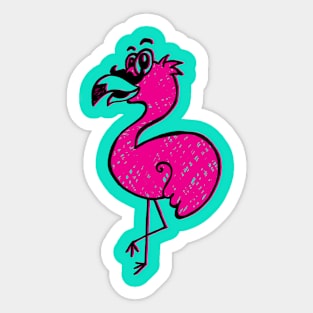 Edward the Stylish Flamingo Sticker